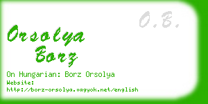 orsolya borz business card